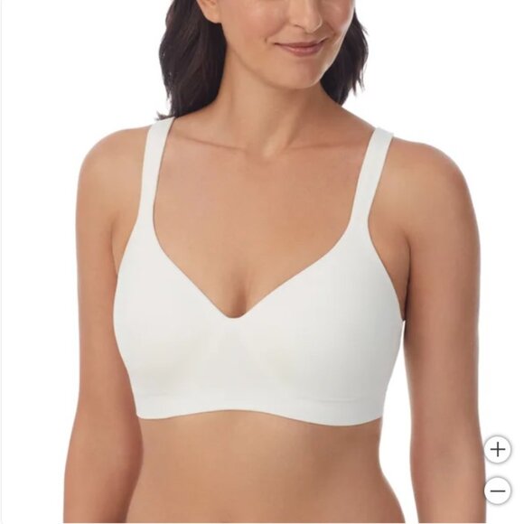 Carole Hochman Seamless Comfort Bra 2-Pack - White & Gray Wire-Free - Picture 3 of 7